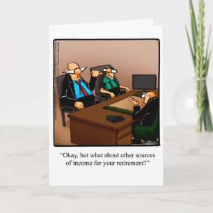 Kort för hälsning av pension Humor "Spectickles"