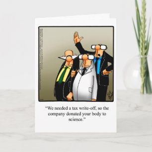 Kort för hälsning av pension Humor "Spectickles"