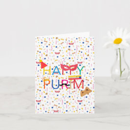 Kort för hälsning av Purim
