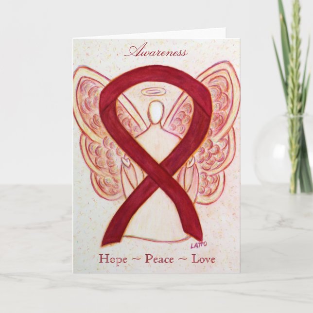 Kort för hälsning av "Ribbon Angel Greeting Card" (Framsida)