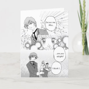 Kort för hälsning av shoujo manga fläkt
