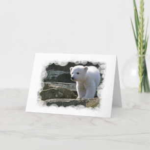 Kort för hälsning av skräp i Polar i baby
