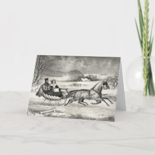 Kort för hälsning av sleigh Ride