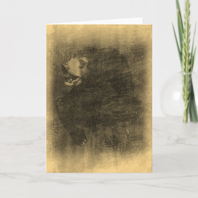 Kort för hälsning av svart Vintage (Framsida)