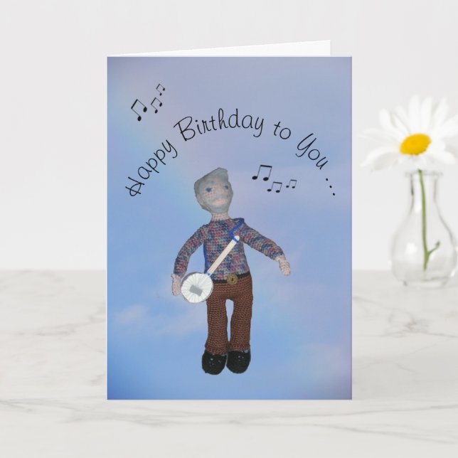 Kort för hälsning - Banjo Player (Liten växt)