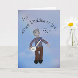 Kort för hälsning - Banjo Player