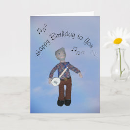 Kort för hälsning - Banjo Player