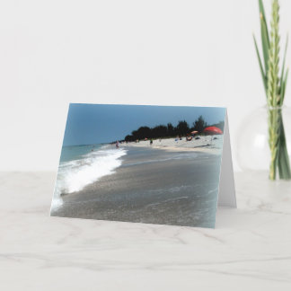Kort för hälsning: "Beach Scene" Sanibel Island, F