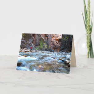 Kort för hälsning, Canyon Rushing Vatten, Tom insi