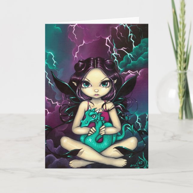 Kort för hälsning "för älsklings- stormdrake" (Framsida)