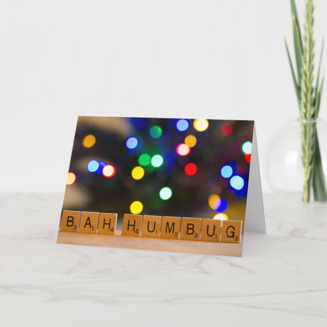 Kort för hälsning för Bah Humbugjul (Framsida)