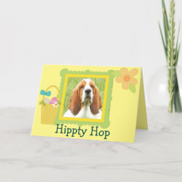 Kort för hälsning för Bassethundpåsk
