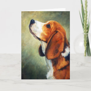 Kort för hälsning för Beaglehundporträtt tomt