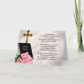 Kort för hälsning för bibel- & roGoddaughterdikt