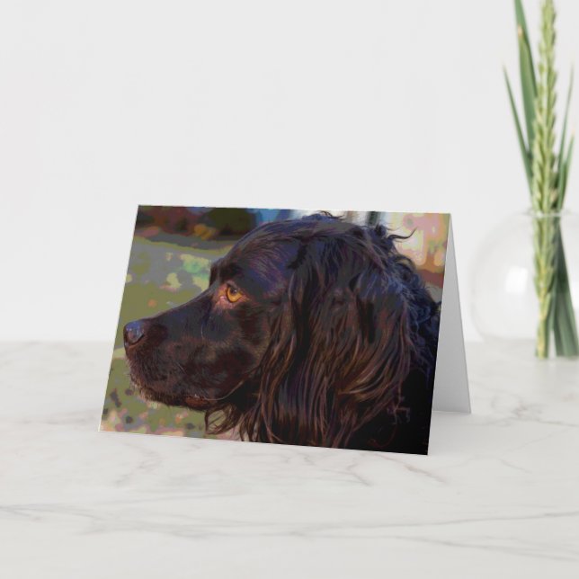 Kort för hälsning för Boykin Spanielfoto (Framsida)