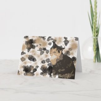 Kort för hälsning för Calicokattdesign tomma