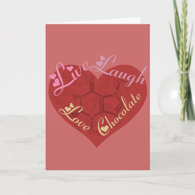 Kort för hälsning för chokladkärlekvalentin (Framsida)