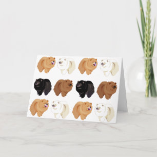 kort för hälsning för chowchow