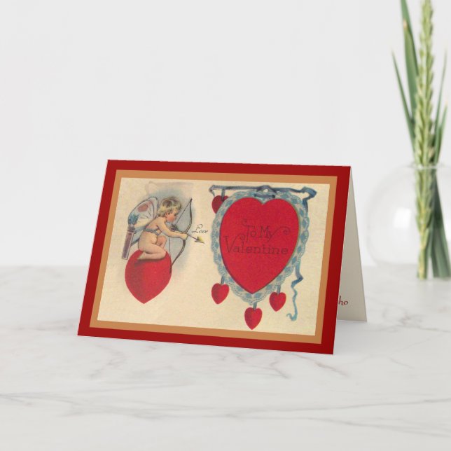 Kort för hälsning för Cupidsvalentinmeddelande (Framsida)
