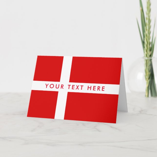 Kort för hälsning för danskaflagga beställnings- (Framsida)