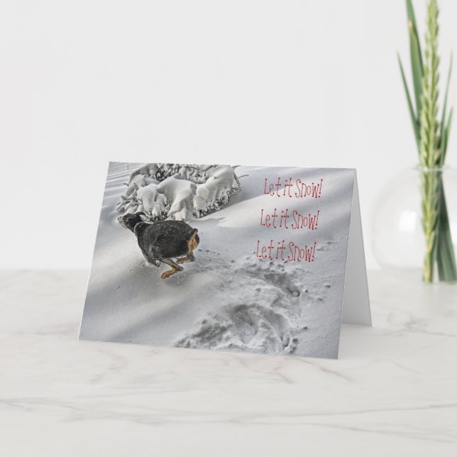 Kort för hälsning för Dobermanhelgdagsalighet (Framsida)