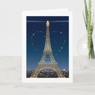 Kort för hälsning för Eiffel tornvalentin