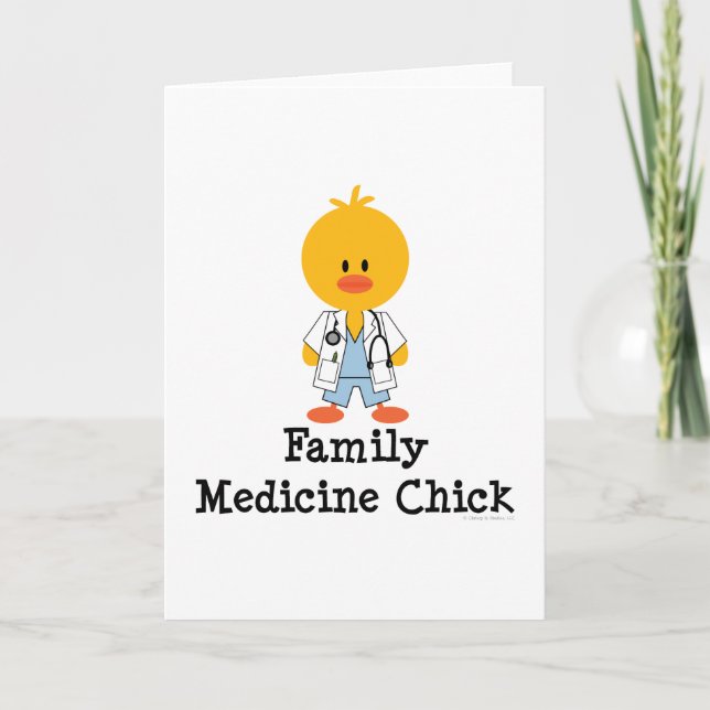 Kort för hälsning för familjmedicinchick (Framsida)
