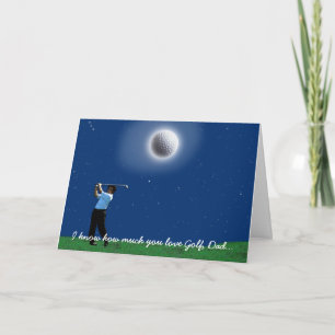 Kort för hälsning för fars dag"GOLFSPELKNARKARE"