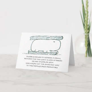 Kort för hälsning för flodhästsmörgås humoristiskt