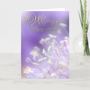 kort för hälsning för florelsabbathdag