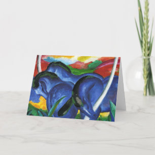 Kort för hälsning för Franz Marc blåtthästar