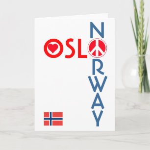 Kort för hälsning för fred för Oslo norgekärlek 1