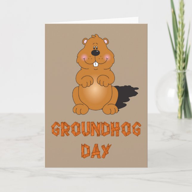 KORT FÖR HÄLSNING FÖR GROUNDHOG-DAG (Framsida)