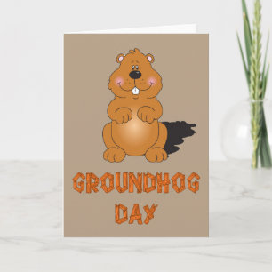 KORT FÖR HÄLSNING FÖR GROUNDHOG-DAG
