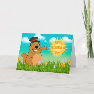 Kort för hälsning för Groundhog dag med