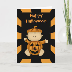 Kort för hälsning för happy halloweenpumpababy