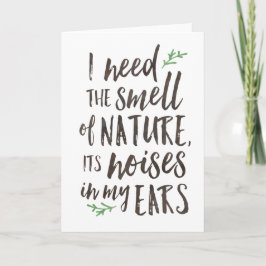 Kort för hälsning för härlig naturtypografi tomt