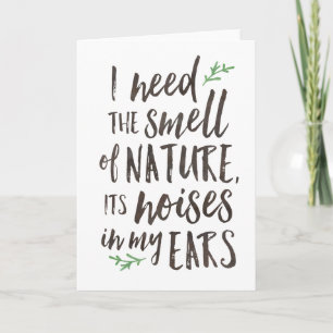 Kort för hälsning för härlig naturtypografi tomt