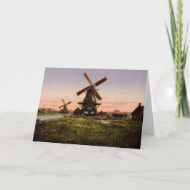 Kort för hälsning för holländska Windmills för