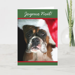 Kort för hälsning för hund för Joyeux Noël