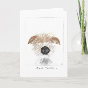 kort för hälsning för jackrussell design, tom
