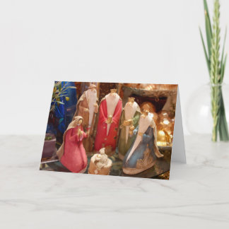 Kort för hälsning för julNativityfoto