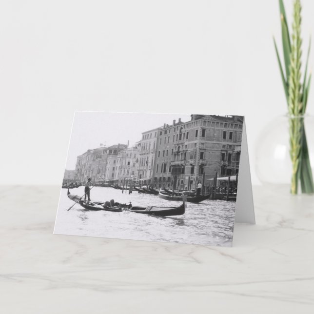 Kort för hälsning för kanal för Venedig (Framsida)