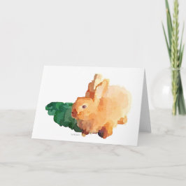 Kort för hälsning för kaninkaninvattenfärg