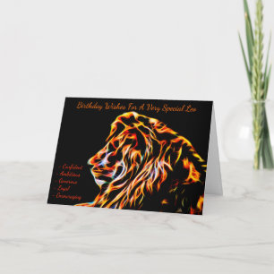 Kort för hälsning för Leo Zodiacfödelsedag