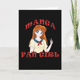 Kort för hälsning för Manga fläktflicka
