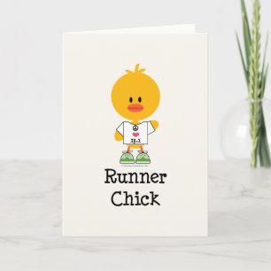 Kort för hälsning för maraton för springerchick