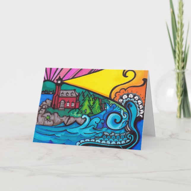 Kort för hälsning för örnhamnfyr (Framsida)