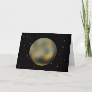 Kort för hälsning för planetPluto Starry himmel