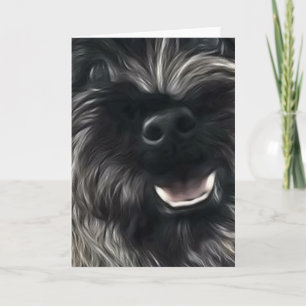 Kort för hälsning för röseTerrier Brindle